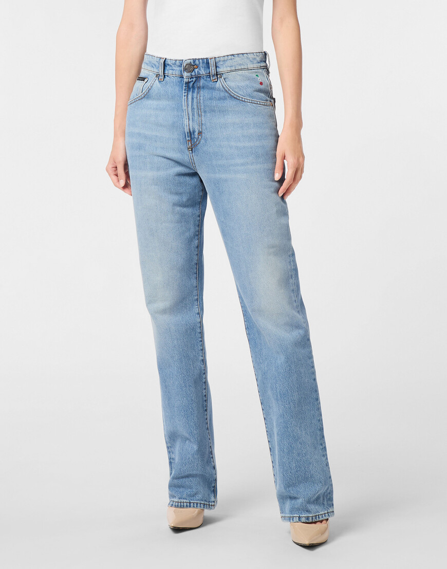 

Джинсы Прямые Philipp Plein, Голубой