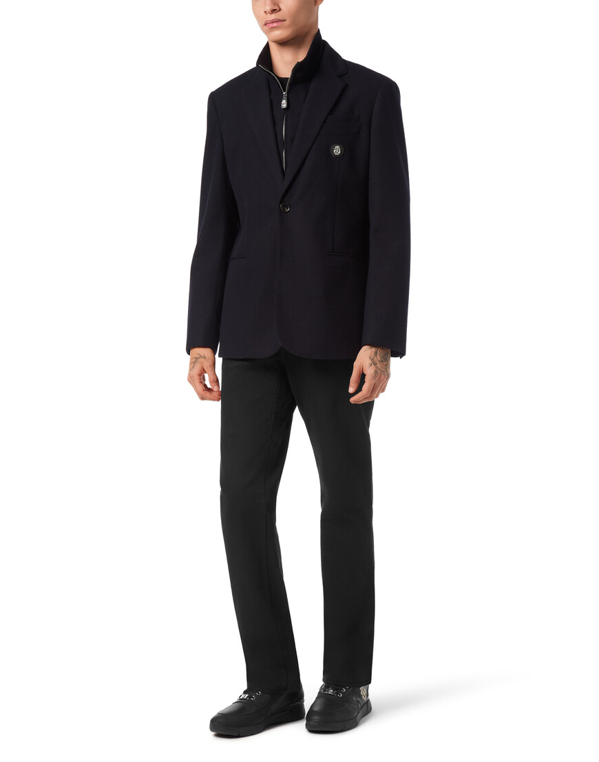 пиджак классический  из италии вид сбоку