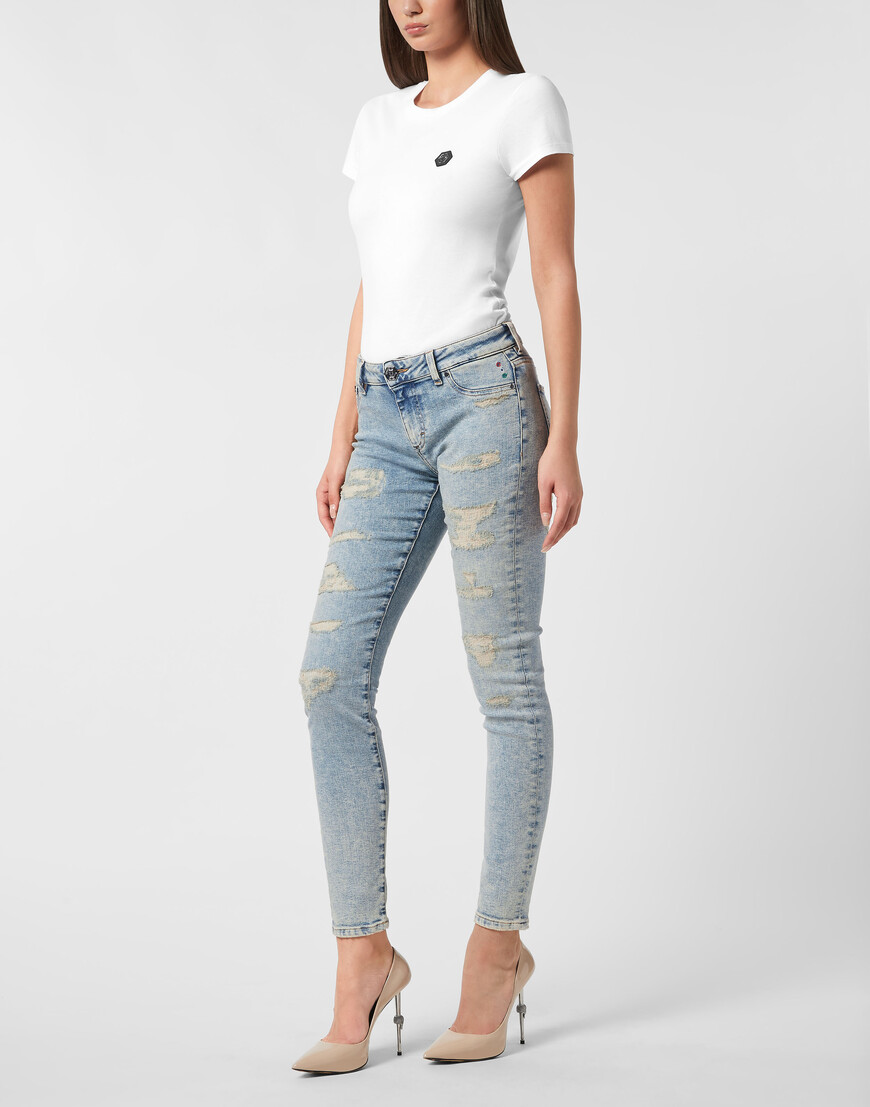 джинсы с высокой посадкой  PAEC-WDT2731-PDE004N_07UT со скидкой