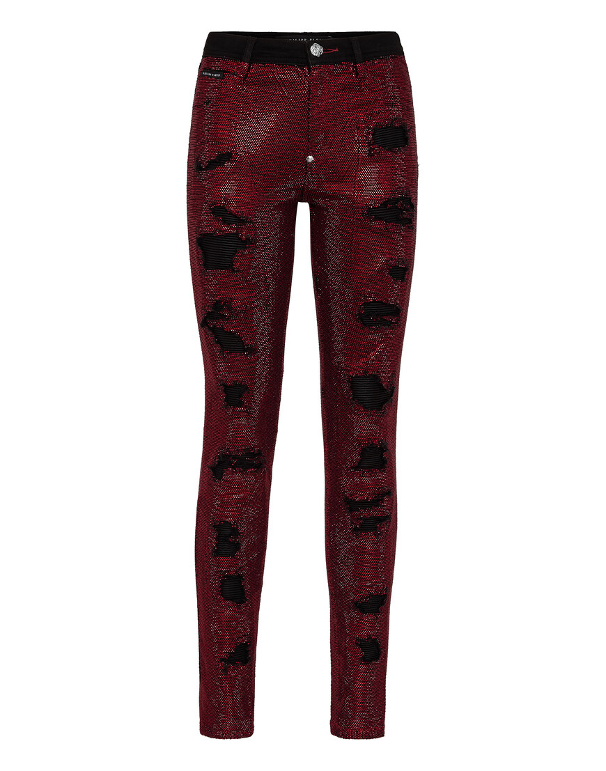 

Джинсы С Высокой Посадкой Philipp Plein, Красный