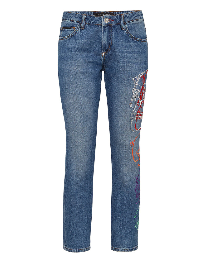 

Джинсы Бойфренды Philipp Plein, Голубой