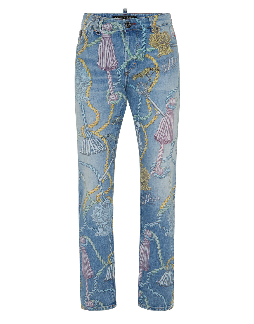 

Джинсы Прямые Philipp Plein, Голубой