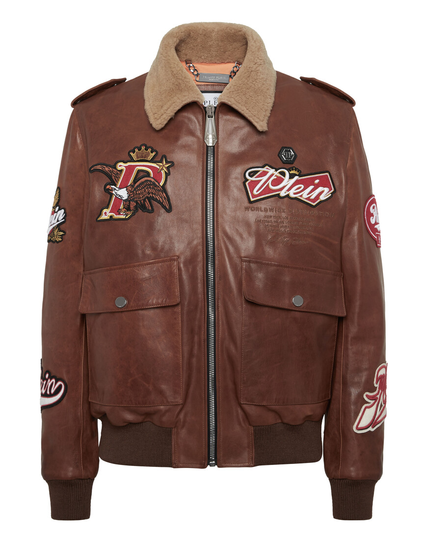 

Кожаная Куртка Philipp Plein, Коричневый