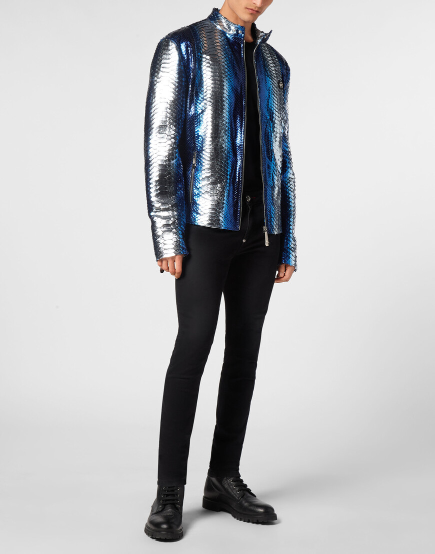 

Кожаная Куртка Philipp Plein, Голубой