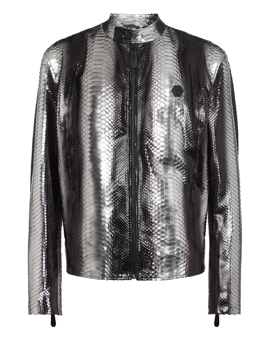 

Кожаная Куртка Philipp Plein, Серебряный