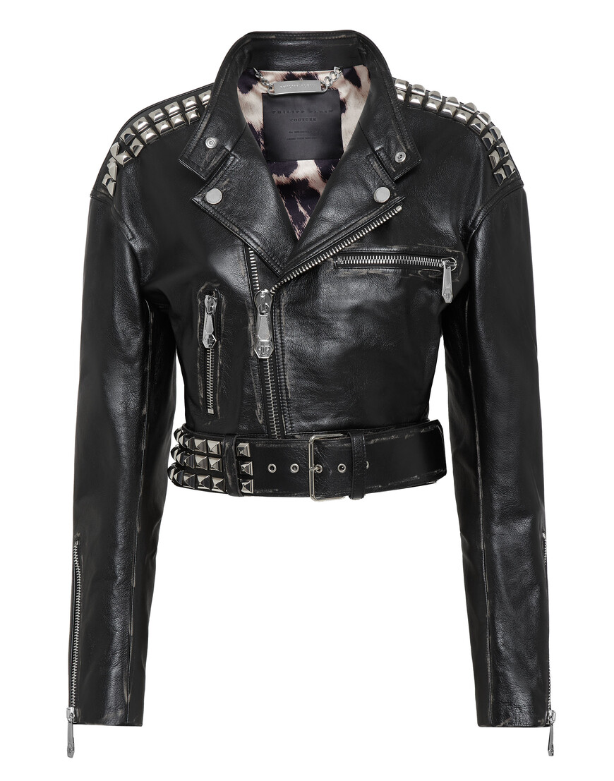 

Кожаная Куртка Philipp Plein, Черный